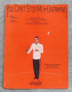  CANT STOP ME FROM DREAMING Sheet Music   Guy Lombardo   Immerman Art