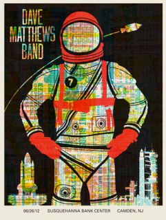 Dave Matthews Band Poster Camden NJ 6 26 2012 Mint 43 675