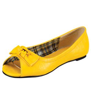 New Girls Deblossom Collection Shoes Yellow Peace 114A