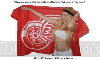 New NHL Detroit Red Wings Huge Nice Big Flag Banner w 2 Grommets F