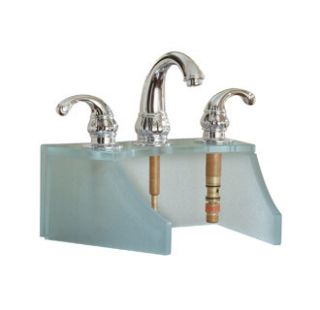 DecoLav 9400T MS Metallic Silver Glass Faucet Stand for Use with