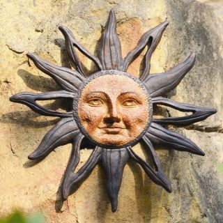 Sun Face Celestial Aluminum Indoor Outdoor Garden Wall Plaque