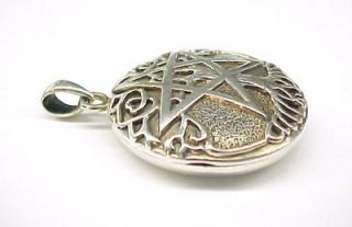  Silver Reversible Star of David / Tree of Life Kabbalah Locket Pendant
