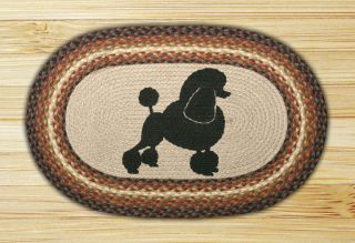 Poodle 20 x 30 Braided Oval Scatter Rug