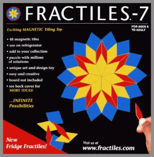 Fractiles 7 48 Piece Fractal Magnet Refrigerator Set