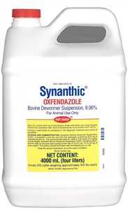 Synanthic Drench Wormer Cattle Sheep Parasite 4000ml