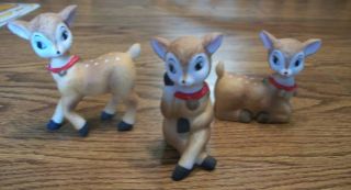 Homco 3pc Figurine Deer Reindeer Set 5606