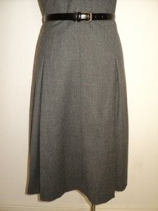 Talbots Career Fall Charcoal Gray Wool Pocket Dress 12