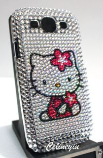 Bling Diamond Hello Kitty Back Cover Case for Samsung Galaxy S3 S III