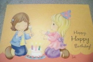 Precious Moments Birthday Greeting Card with Silly Girls Includes