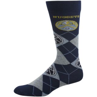 Denver Nuggets Argyle Team Logo Tall Socks Navy Blue