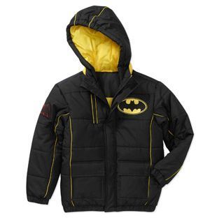 Boys DC Comics Batman Dark Knight Superhero Hooded Jacket