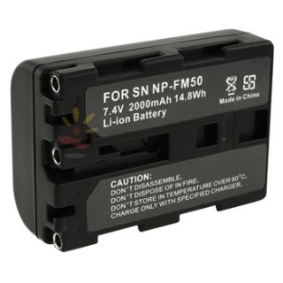 Battery Charger for NP FM55H Sony Alpha 100 DSLR A100 DSC F707 F717