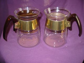 Vintage Corning pyrex Glass COFFEE Pot Carafe Kettle atomic 4 Cup