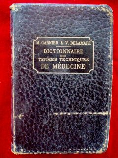 1906 Dictionnaire Médecine Medicine Dictionary French