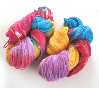  504 Yards 100 Wool Knitting Yarn Blue Red Yellow Purple White