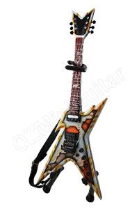 Miniature Guitar Dean USA Razorback Tribute Rust Strap