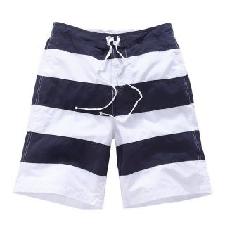 VANCL Digby Striped Beach Shorts Mens Boys Red Blue Navy Stripe Summer