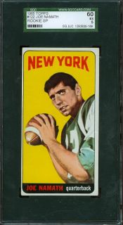 1965 Topps #122   Broadway Joe Namath (RC)   SGC 60   New York Jets