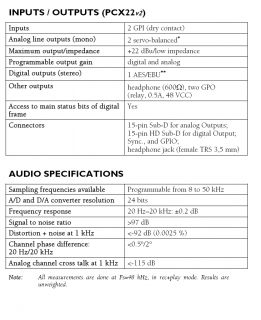 Digigram PCX22 V2 AES EBU Broadcast Audio Multichannel Balanced Analog