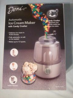 Deni Automatic Ice Cream Maker w Candy Crusher In Box FREE ICE CREAM
