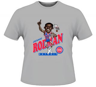 Dennis Rodman Retro Basketball Caricature T Shirt