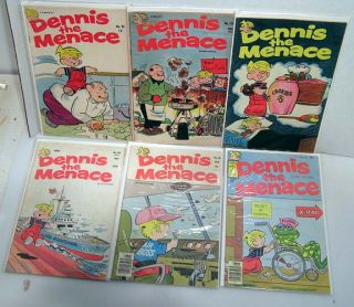 1960s Dennis The Menace Fawcett Comic Book Lot of 6