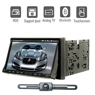  Din Bluetooth Car DVD Player HD Digital iPod Radio TV CD Stereo Camera