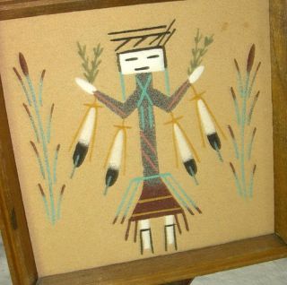  1970 s navajo dine indian yei sand painting by boyan this is a neat