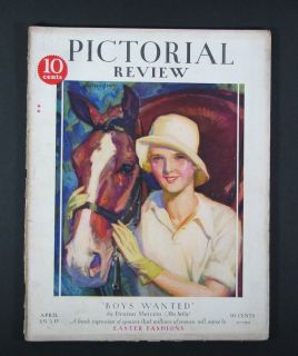  Pictorial Review Magazine Dolly Dingle Paper Doll Woman Horse