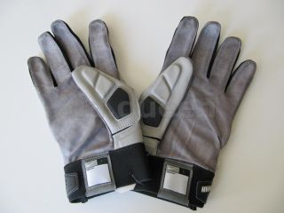  Beast Leather Lineman Football Gloves NFL Gray Black Many Sizes