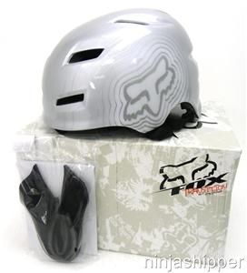 Fox Racing Transition Dirt Bike Jump Helmet Silver   S/M   NEW