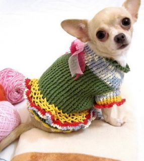 XXS Handmade Designer Dog Puppy Jumper Dress Pets Costume Clothes D867