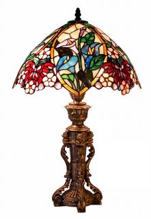 Beautiful Tiffany Style Flower Design Table Lamp New