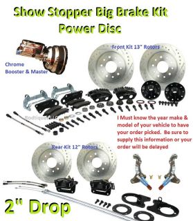 Big Disc Brake Conversion Kit 4 Wheel Show Stopper 64 72 GM A F x Body