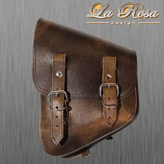Harley Softail Rigid LaRosa Rustic Brown Saddle Bag