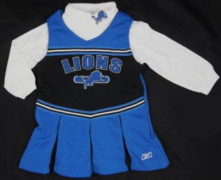 Reebok Detroit Lions Cheerleader Uniform Dress 24 Mos
