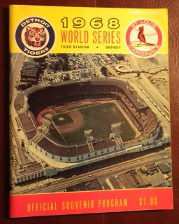 Detroit Tigers Baseball 1968 World Series Program @ Tiger Stadium ex