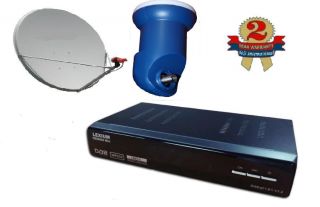 Satellite Dish 36, LEXIUM DBS6600 Receiver & LNBF,KU BAND Free To Air