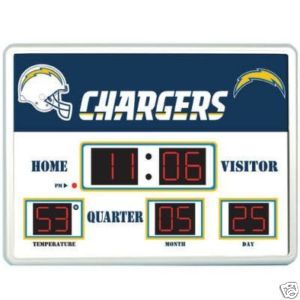 San Diego Chargers Scoreboard Clock Time Temp Date New