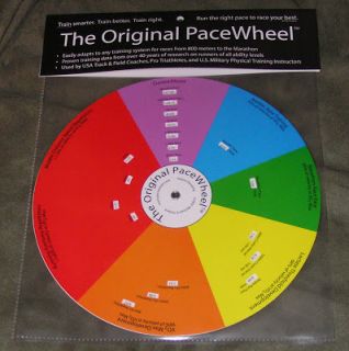 Original Pacewheel Running Pace Calculator Marathon 5K 10K Track Cross