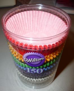  150 Ct Rainbow Multi Colored Paper Baking Cups Cupcake Liners