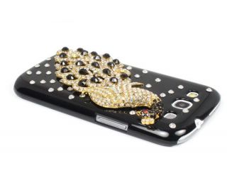 New Fashion Luxury Peacock Diamond Case Cover For Samsung i9300 GALAXY