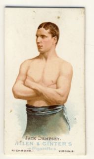 1887 N28 Allen Ginter The Worlds Champions Jack Dempsey