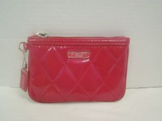 Coach Poppy Magenta Patent Leather Liquid Gloss Wristlet Pink Handbag