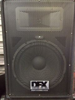 pair of dfx dj 1502 15 speakers