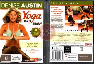 Denise Austin Yoga Body Burn Fat Blast Reshape New DVD 9317731061165
