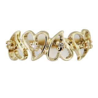  14k Yellow Gold Diamond Heart Ring