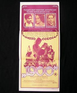 1900 Bertolucci Depardieu de Niro Valli Orig Daybill