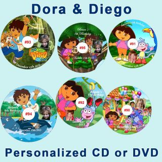 Dora Diego Birthday Invite Thank U Cards Candy Wraps Stickers